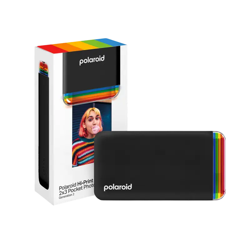 Imprimantă foto Polaroid Hi-Print 2x3 Generation 2 + Paper, 54 x 86 mm, Negru