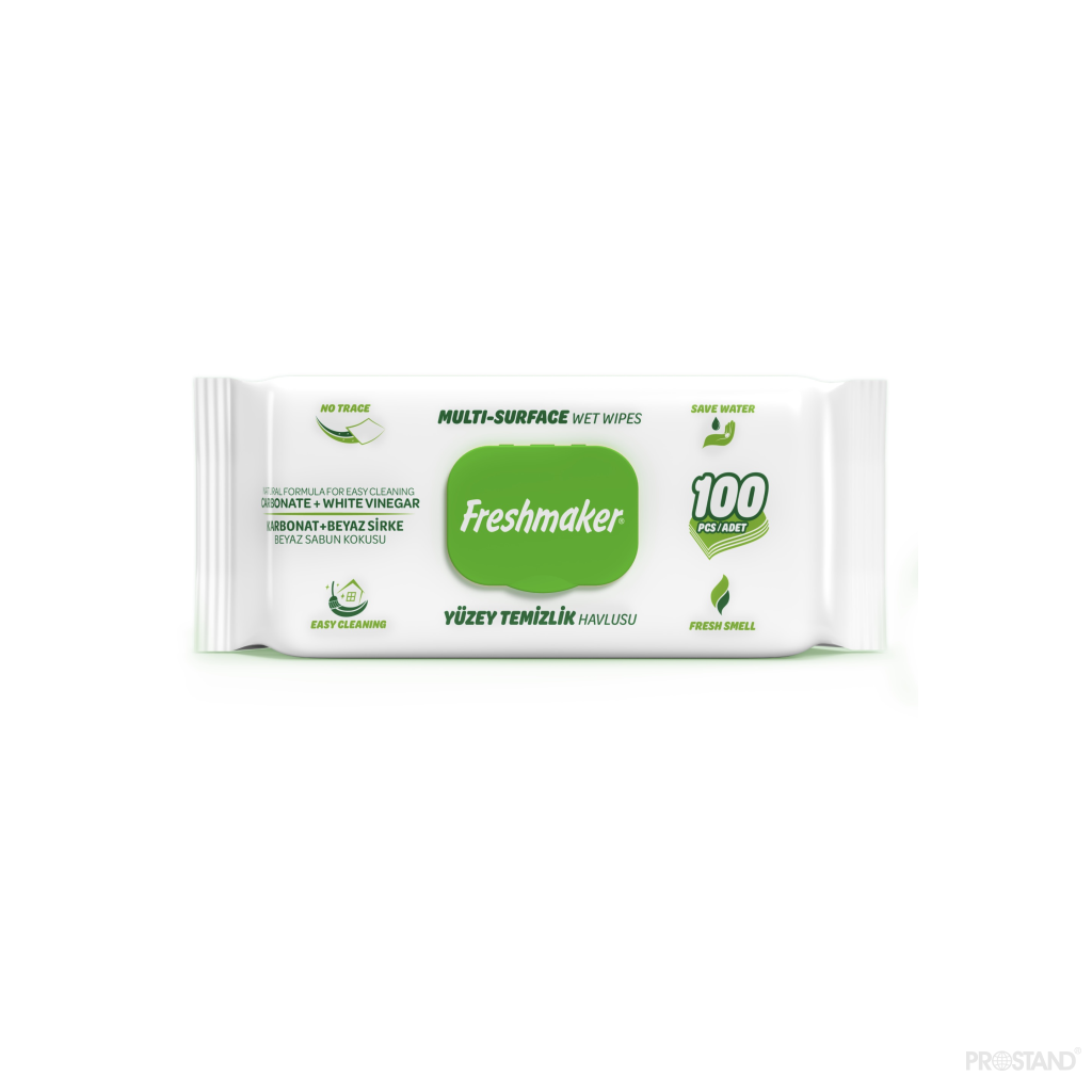 Servetele umede Freshmaker MULTI- SUPRAFACE wet wipes 100 buc  cu capac