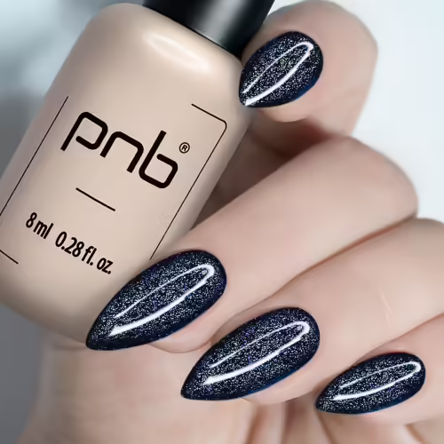 UV/LED Oja semipermanentă reflectorizantă SHOCK EFFECT 10 Night Blue PNB, 8 ml