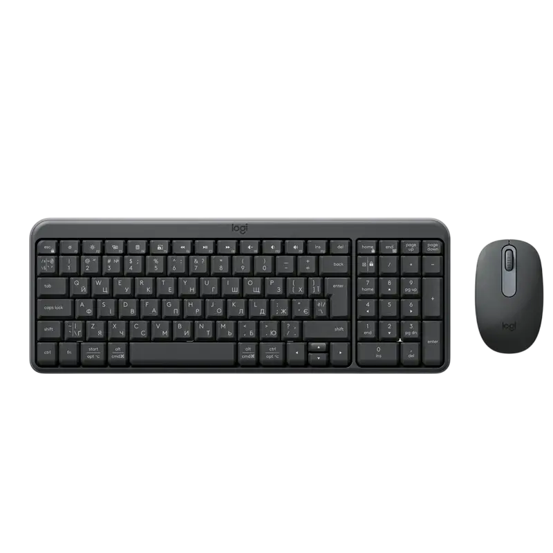 Set Tastatură + Mouse Logitech MK250, Fără fir, Negru