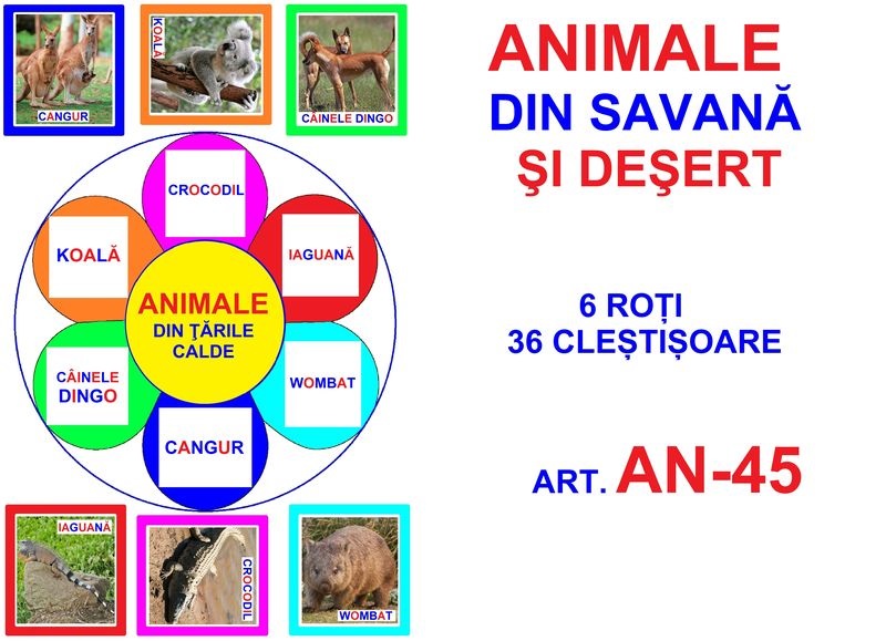 AN-45 Joc cu cleşte Animale din savană şi deşert