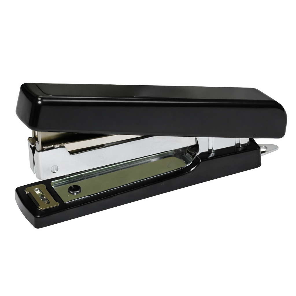 Capsator N10 4OFFICE, 16 file, negru, metalic, pentru birou, compatibil capse No.10, sistem anti-blocare
