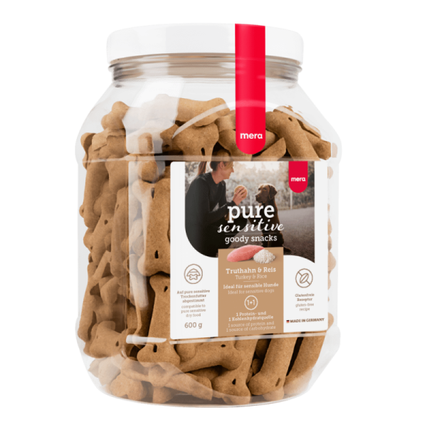 MERA Hrană p/u câini Goody Snack turkey & rice 0,6kg/59078