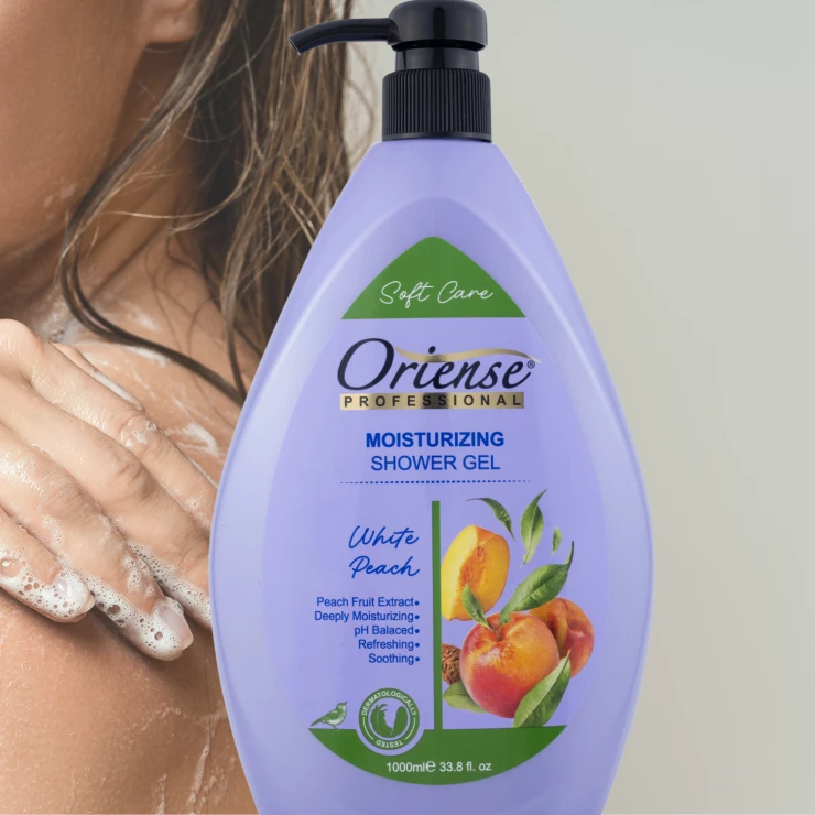 Gel de dus hidratant White Peach ORIENSE 1000 ml