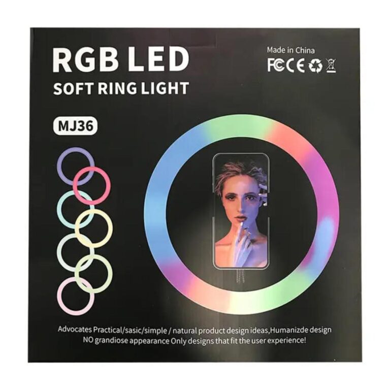 Lampă LED RGB Soft Ring Light MJ-36 circulară