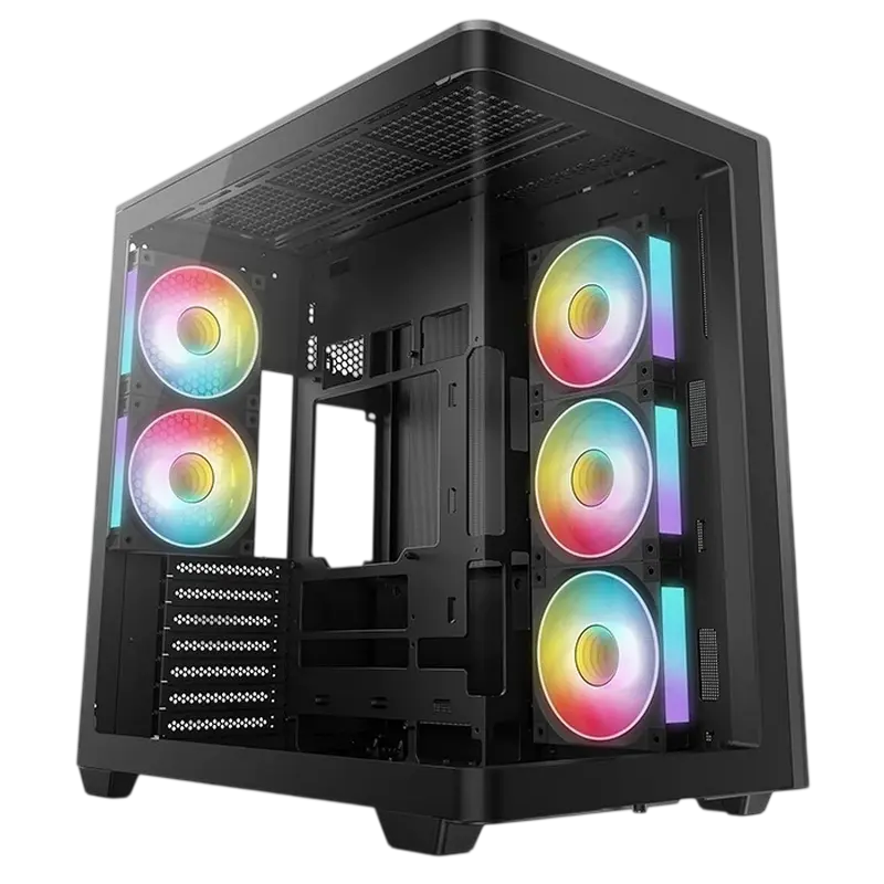 Case ATX Deepcool CG590U 5F, w/o PSU,3x120side 2x120rear ARGB PWM, 2xUSB3.0, 1xTypeC, Curved-Glass P