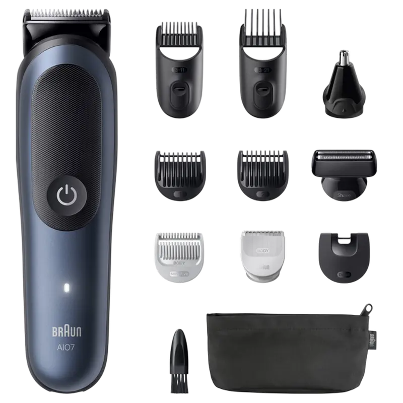 Trimmer pentru bărbați Braun AIO7540, Albastru