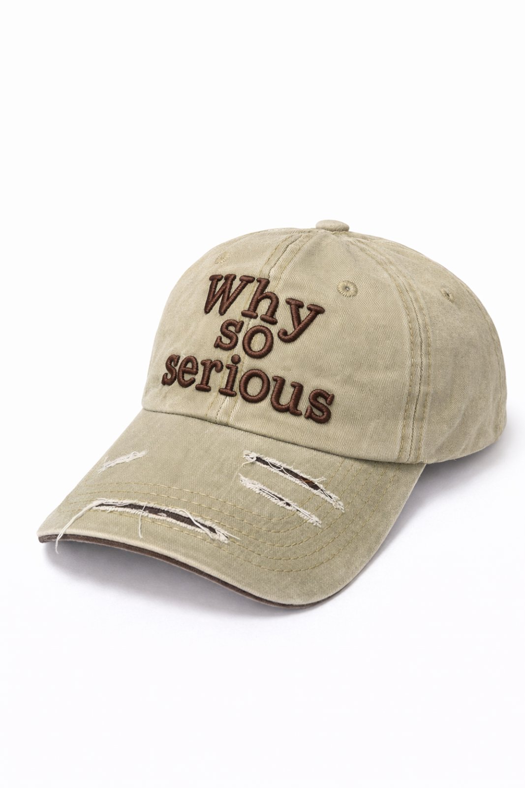 Șapcă khaki tip vintage „Why So Serious”