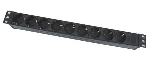 19" 1.5U power socket,  PDU02, 9 ports, 16A, 1.8M, APC Electronic