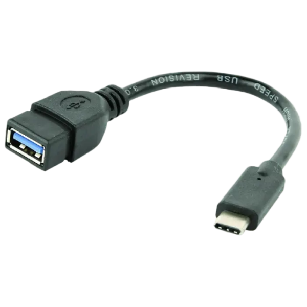 Adaptor USB Cablexpert A-OTG-CMAF3-01, USB Type-A (F)/USB Type-C (M), 0,2m, Negru