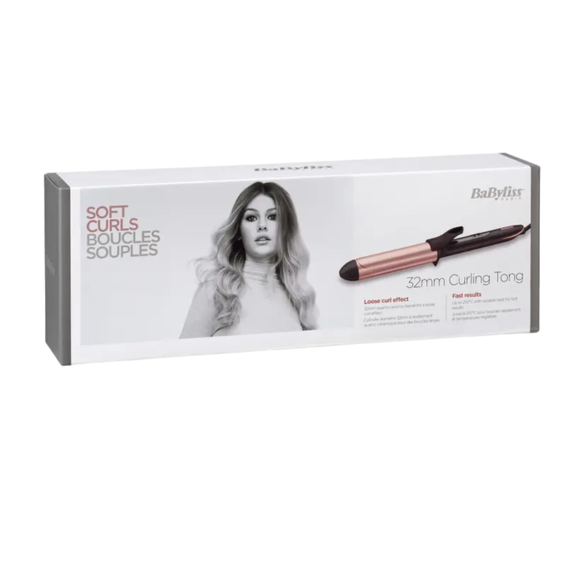 Ondulator de păr BaByliss C452E, Negru | Roz