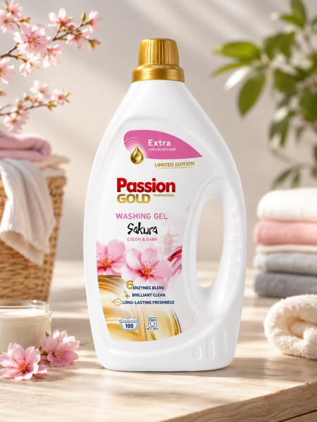 Passion Gold Sakura Color & Dark – Gel pentru spălarea rufelor 3.5L