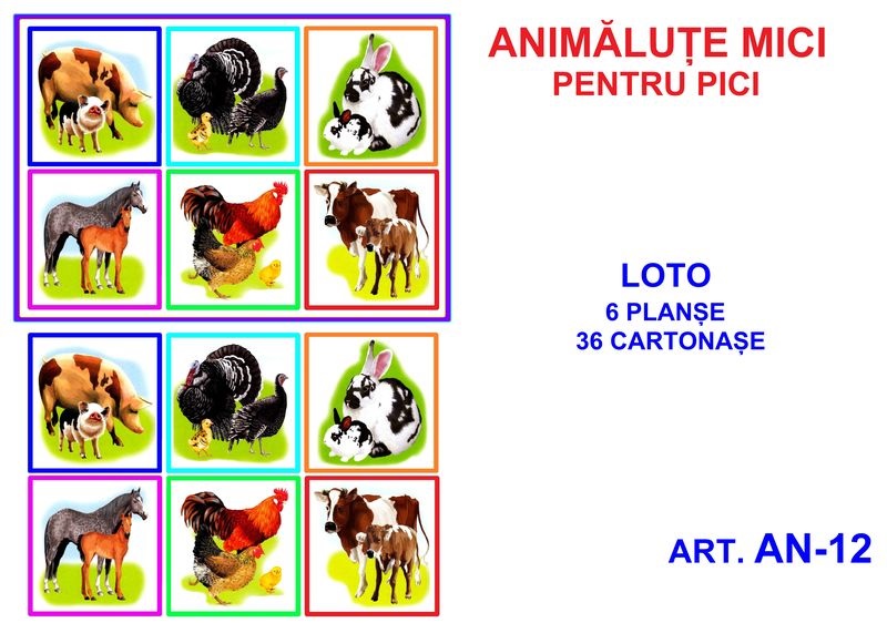 AN-12 Joc Loto Animălute