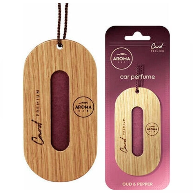 Aroma car Premium Wood Card (oud&pepper) aromatizator auto