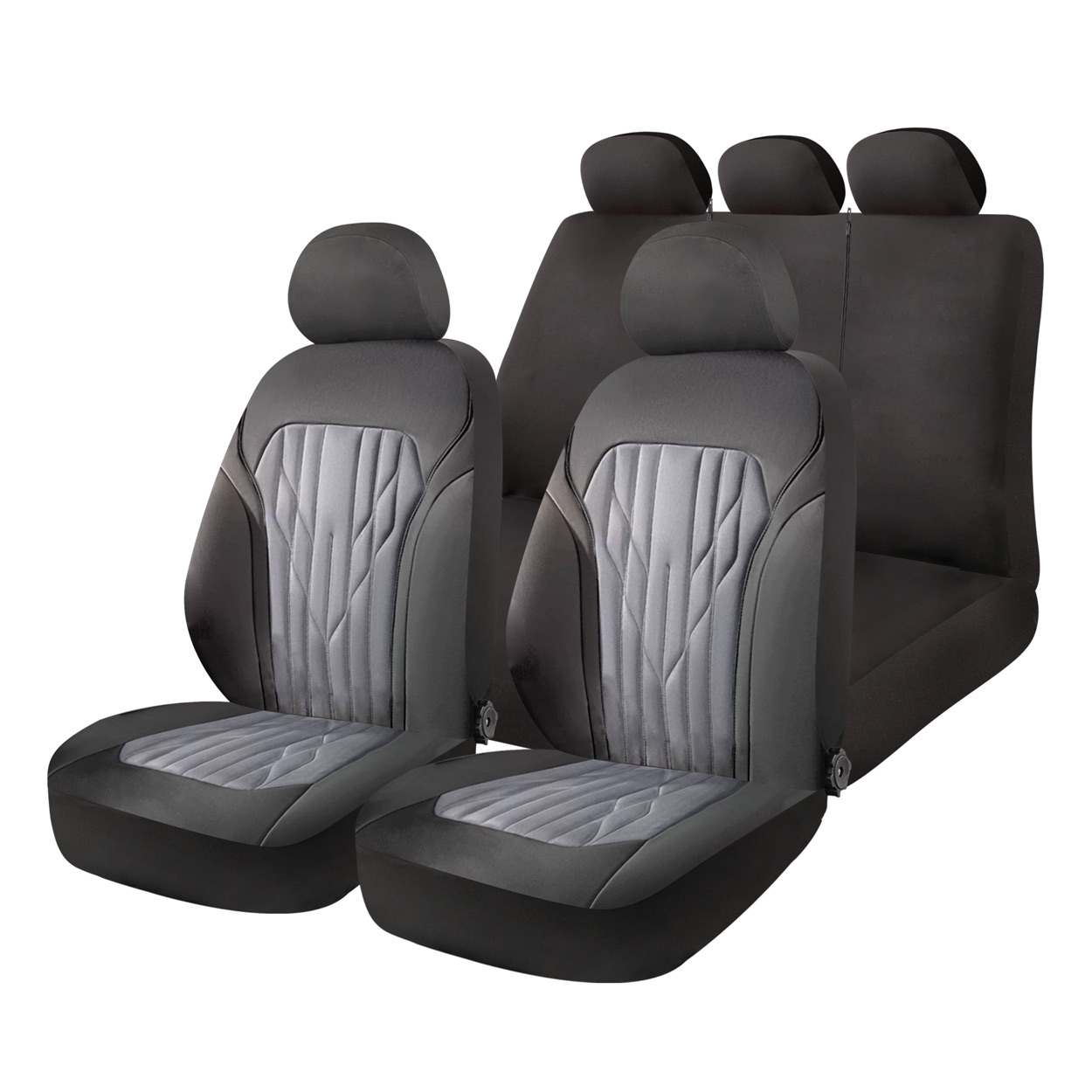 04622 Set universal de huse p-u scaune auto BLACK GRAY  9pcs SC22