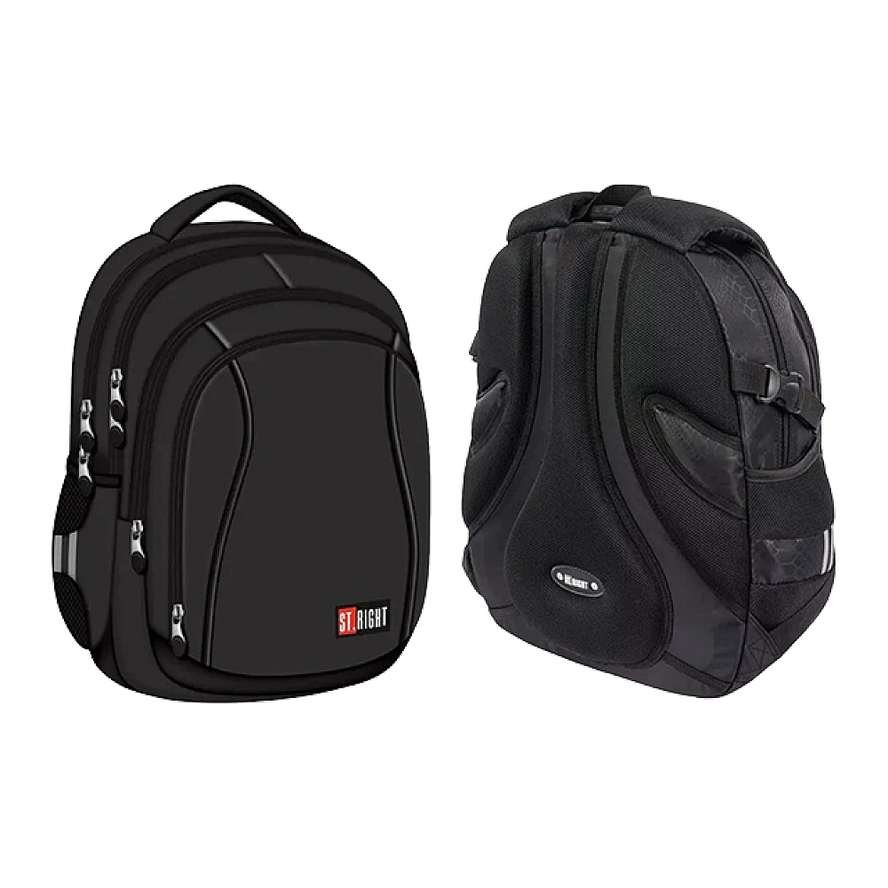 Ghiozdan scolar ortopedic 32X21X43 cm St.Black
