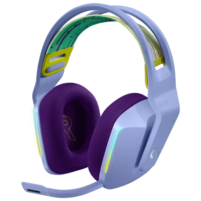 Căști gaming Logitech G733, Wireless, Liliac