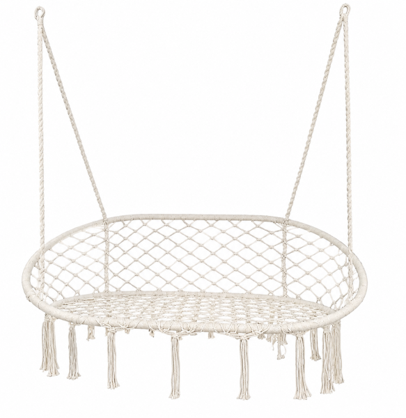 Hamac suspendat tip cocon din macrame pentru două persoane „Boho Relax”