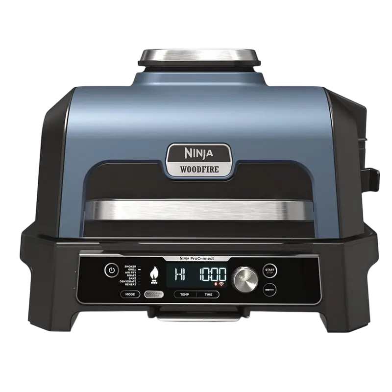 Grătar electric Ninja Woodfire Pro Connect XL, 1700W, Albastru | Negru