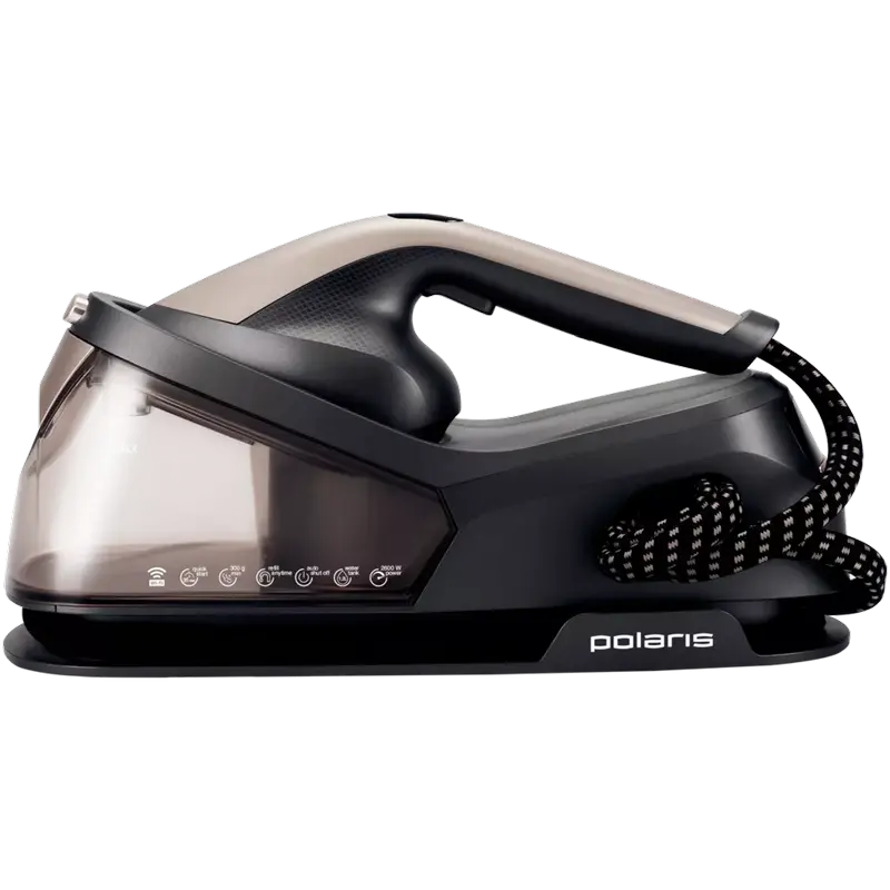 Fier de călcat cu generator de abur Polaris PSS2002K Pro, 2600W, Negru | Auriu