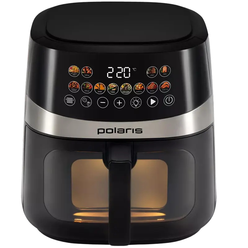 Friteuză cu aer cald Polaris PAF 8005W, Negru