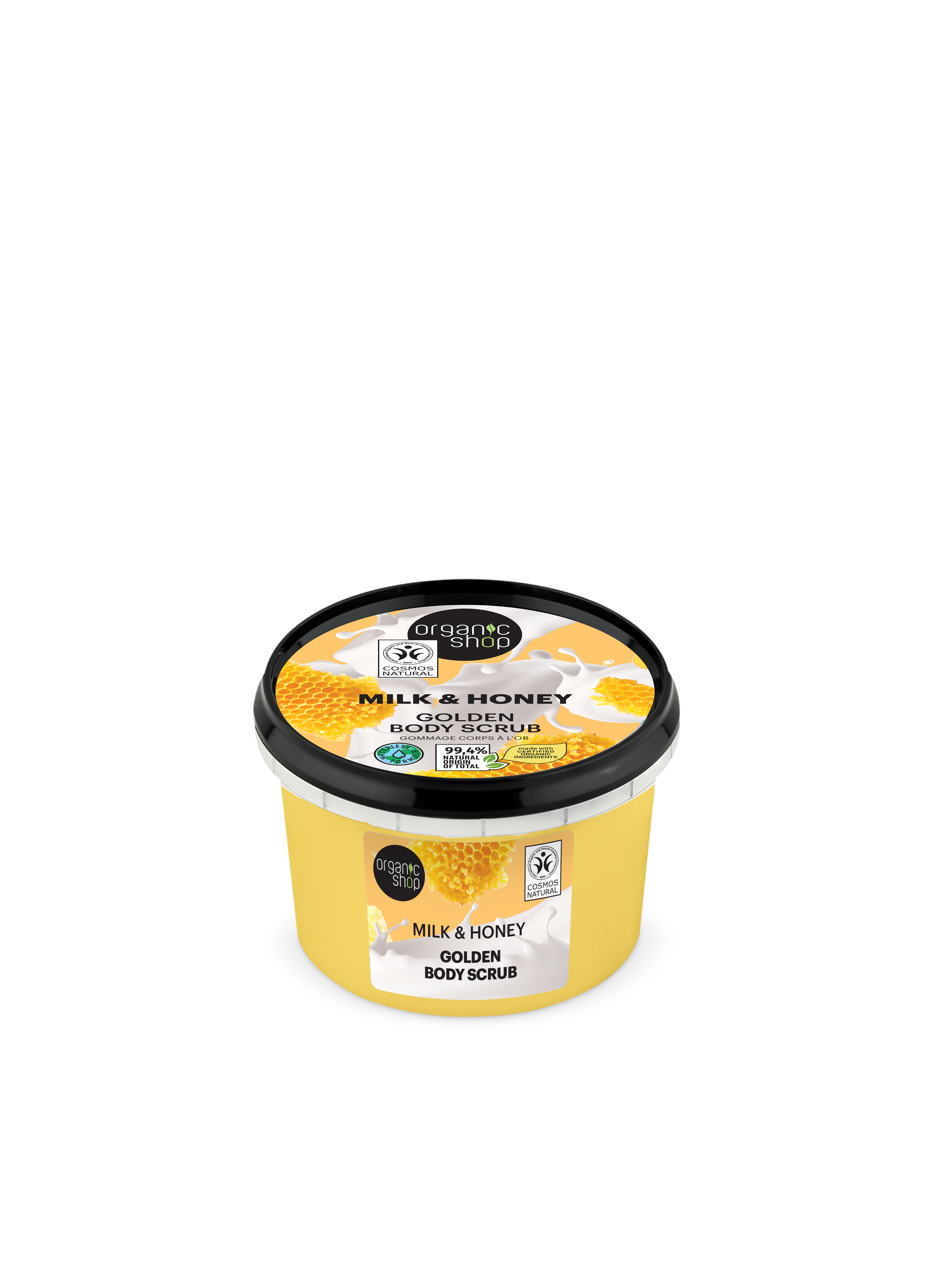 Organic Shop Scrub de corp auriu Milk&Honey 250ml