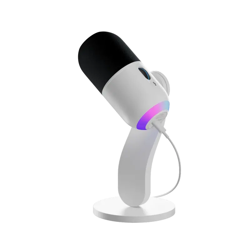 Microfon Gaming Logitech Yeti GX, Cu fir, Alb