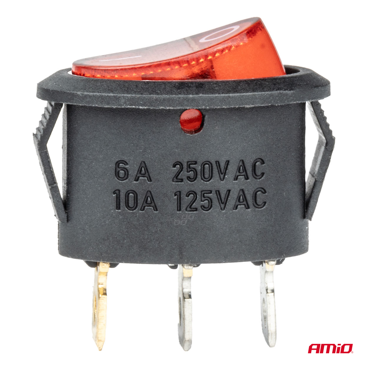 02461 Intrerupator eliptic 12V/230V (cu lumina rosie) BU02