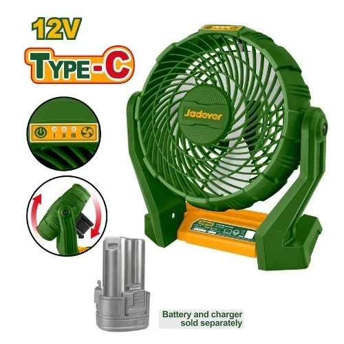 Ventilator cu acumulator 12V (178mm); Jadever