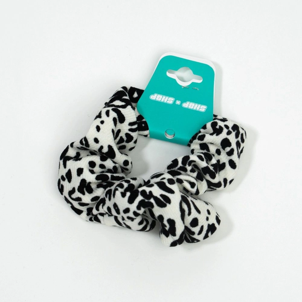 Elastic pentru păr material Leopard alb