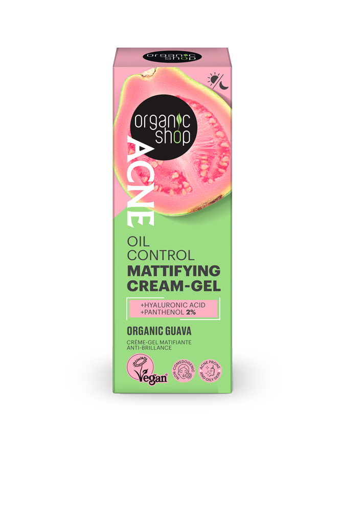 Organic Shop Cremă-gel matifiant pentru controlul tenului gras, 50 ml