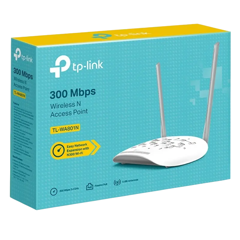 Punct de acces fără fir TP-LINK TL-WA801N, 300 Mbps, Alb
