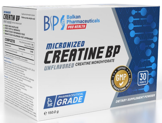 Creatine BP Unflavored 30 plicuri | Balkan Pharmaceuticals