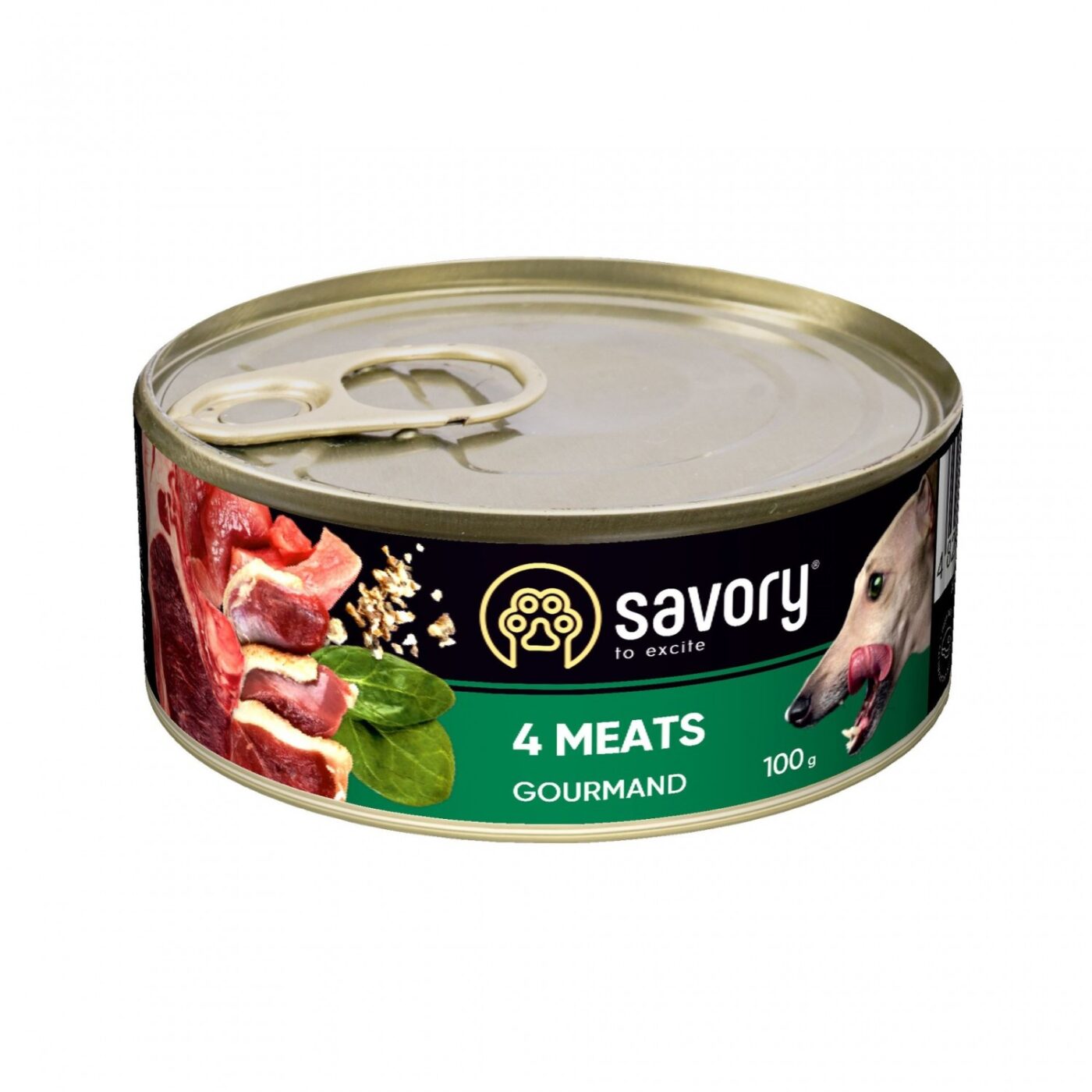 Savory Dog Adult Gourmand 4 meats 100g, hrana umeda pentru caini