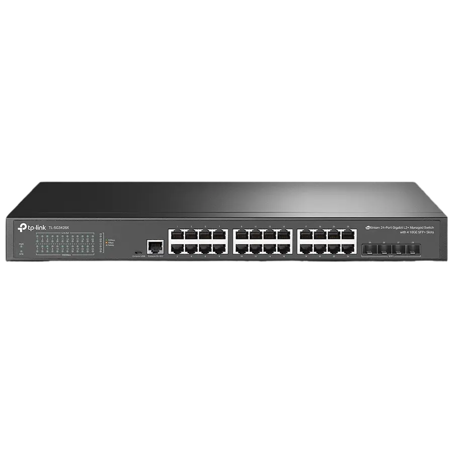 Switch de rețea TP-LINK TL-SG3428X, 24x 10/100/1000 Mbps