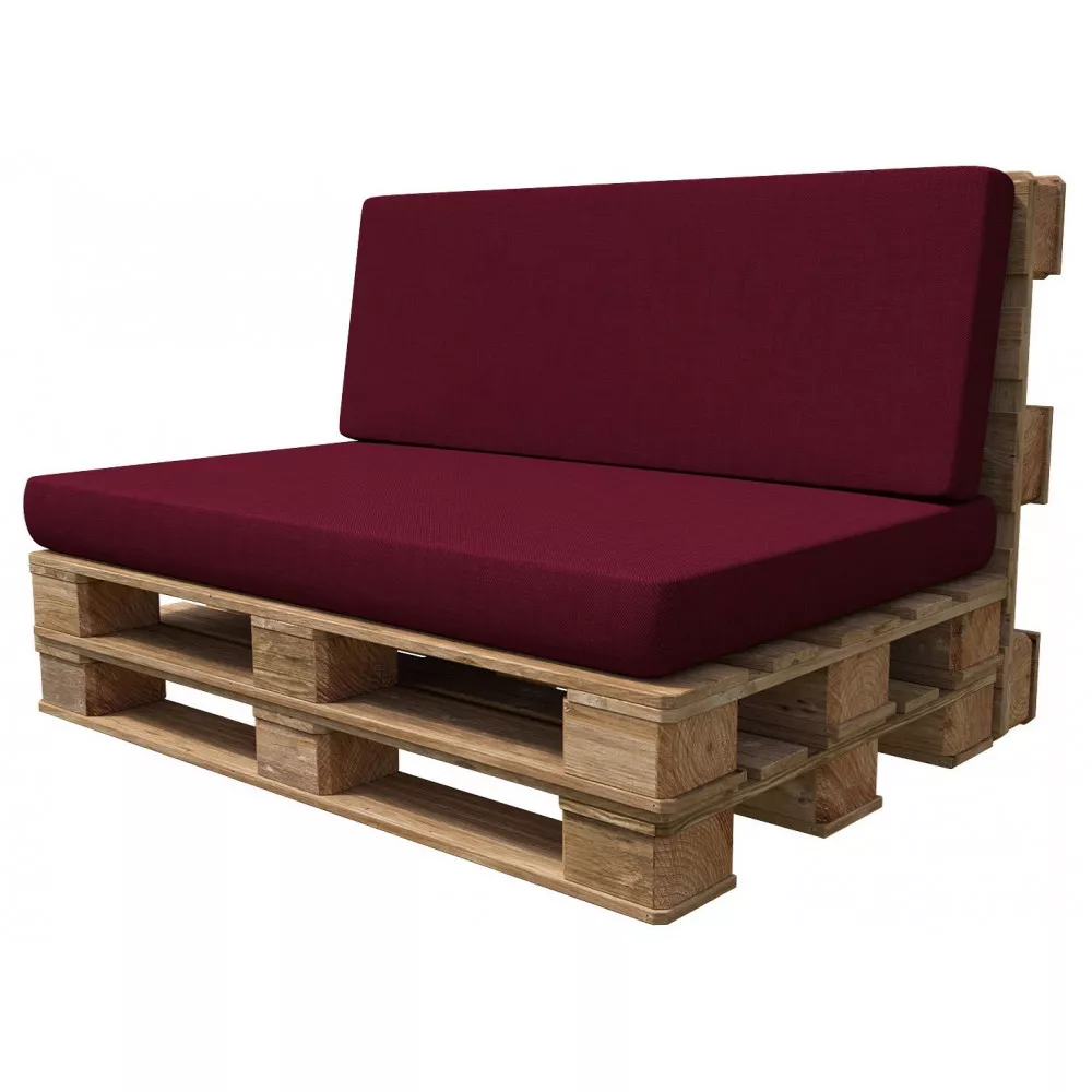 Set bordo pentru mobilă din paleți în aer liber cu huse detașabile