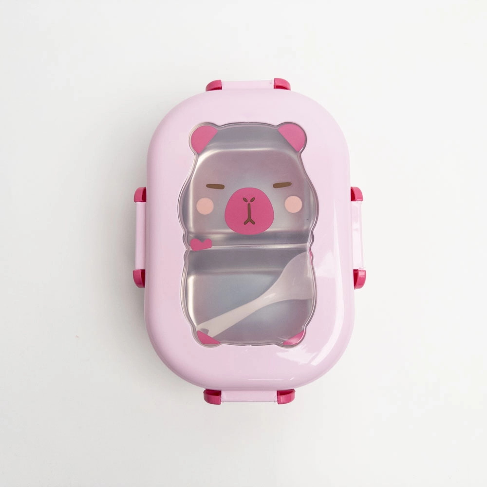 Lunch Box mic inox cu lingură Capibara