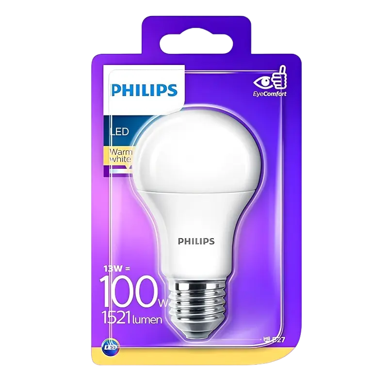 Bec cu LED Philips WW 230V FR ND, E27, Alb Cald