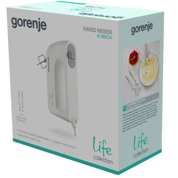 Mixer Manual Gorenje M360CW, Alb