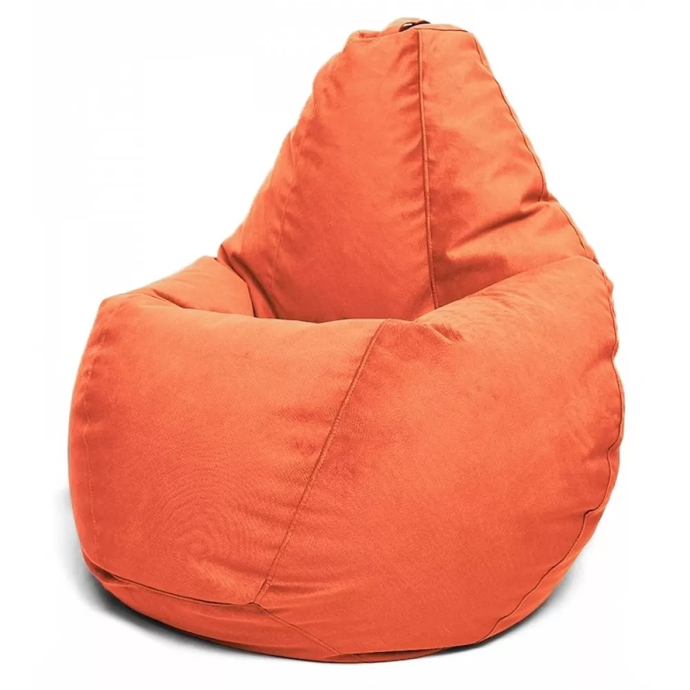 Fotoliu BeanBag din velur Maserrati, marimea "XL" culoarea oranj