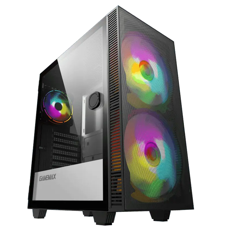 Carcasă PC Gamemax Aero, Midi-Tower, Fără PSU, Negru