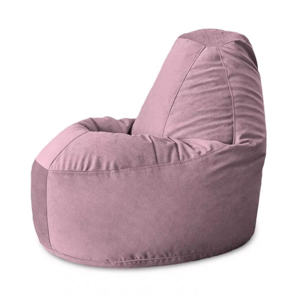 Fotoliu Bean Bag Lux din velur, culoare liliac