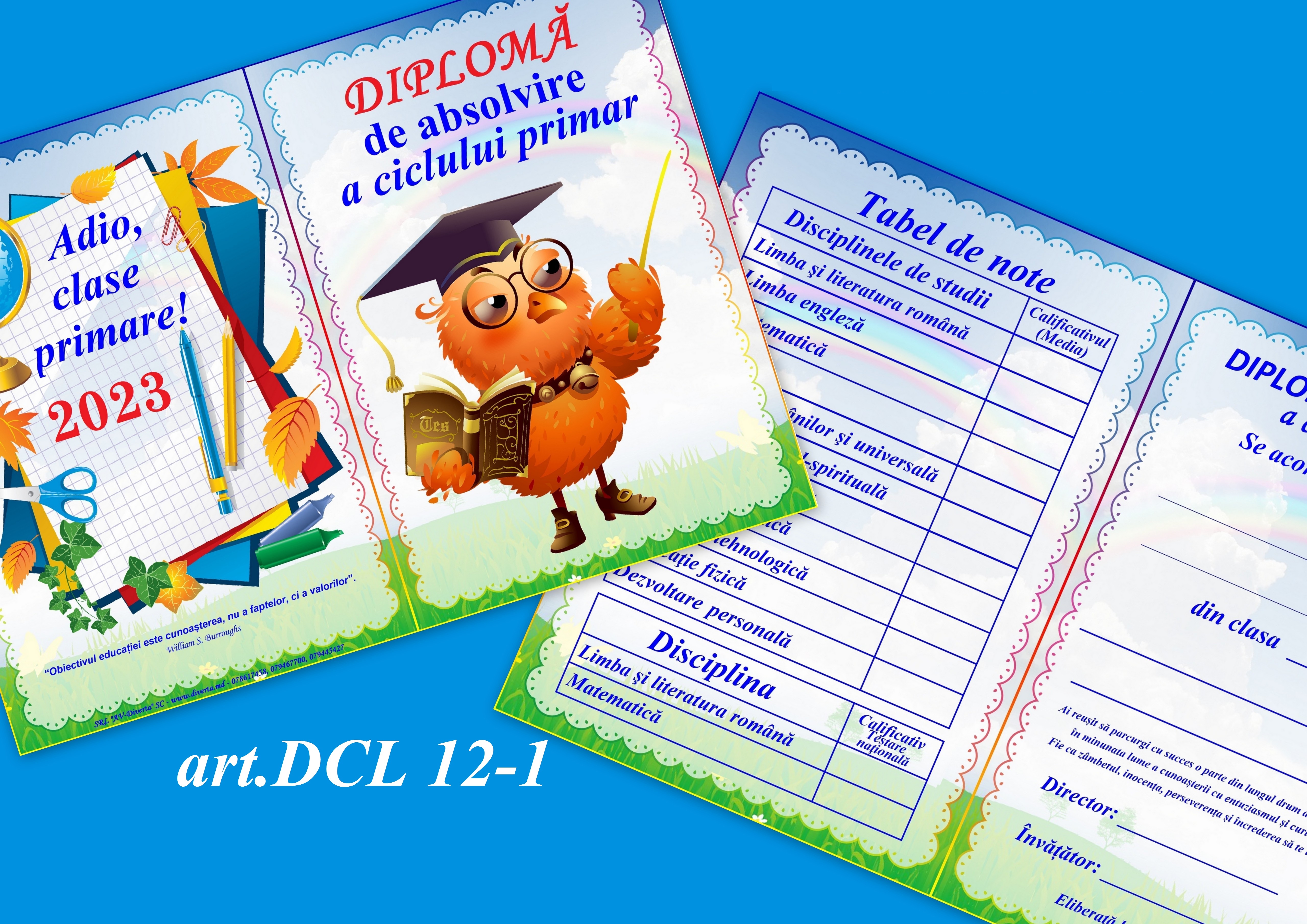Adio, clase primare art.DCL 12-1