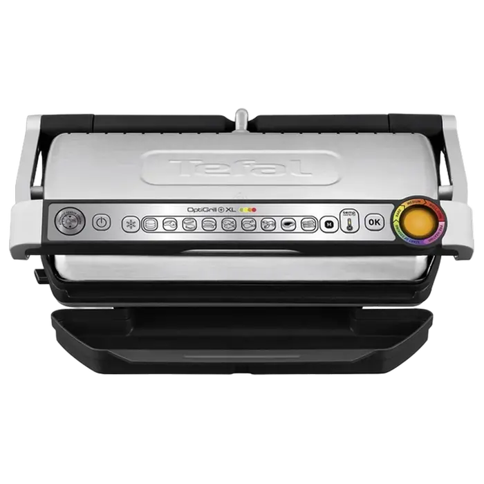 Grătar electric Tefal OptiGrill+ XL Snacking & Baking, 2000W, Argintiu