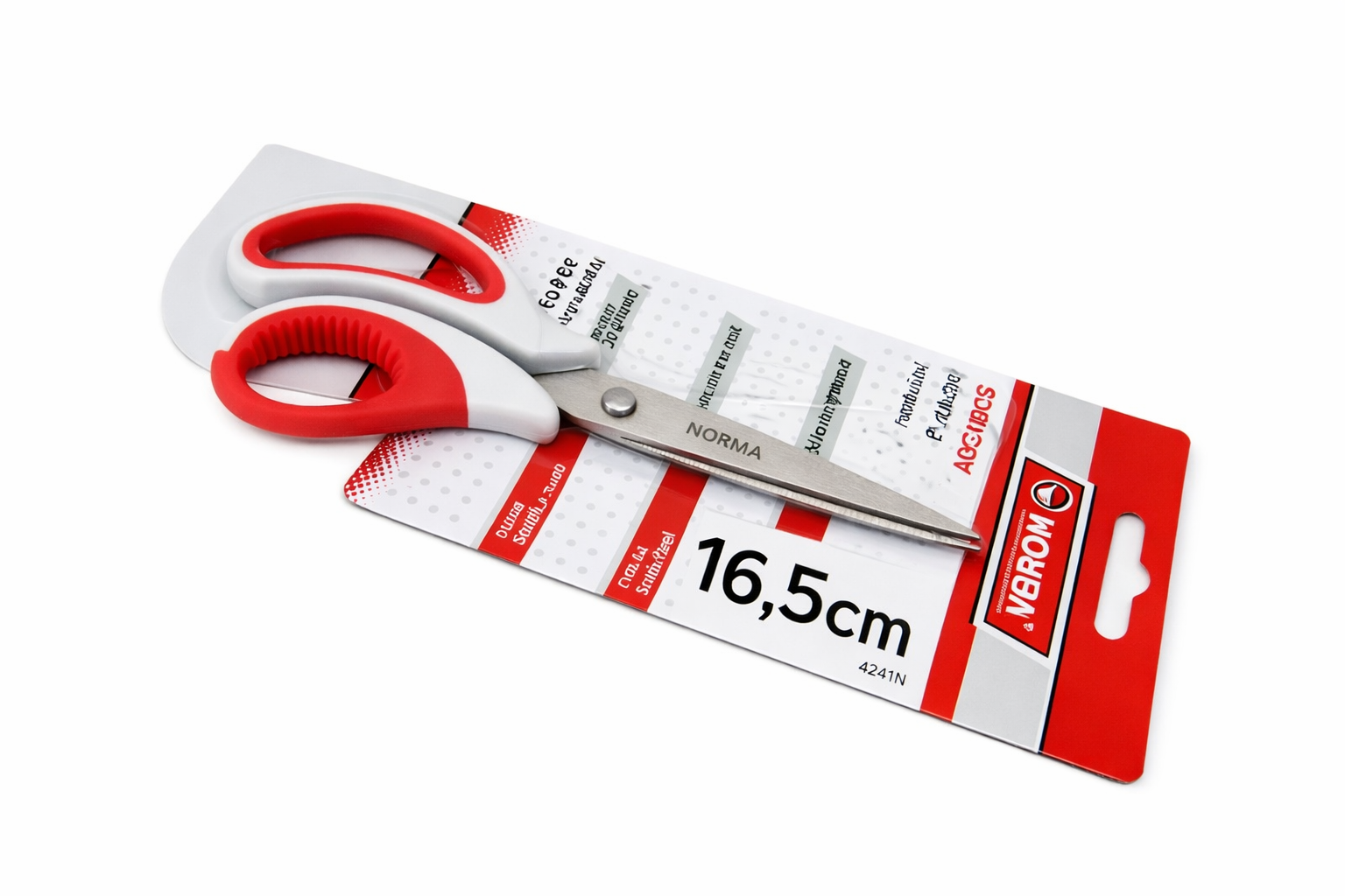 Foarfeca 16.5 cm, lame inox, manere cauciucate ergonomice, foarfeca birou, scoala, uz universal