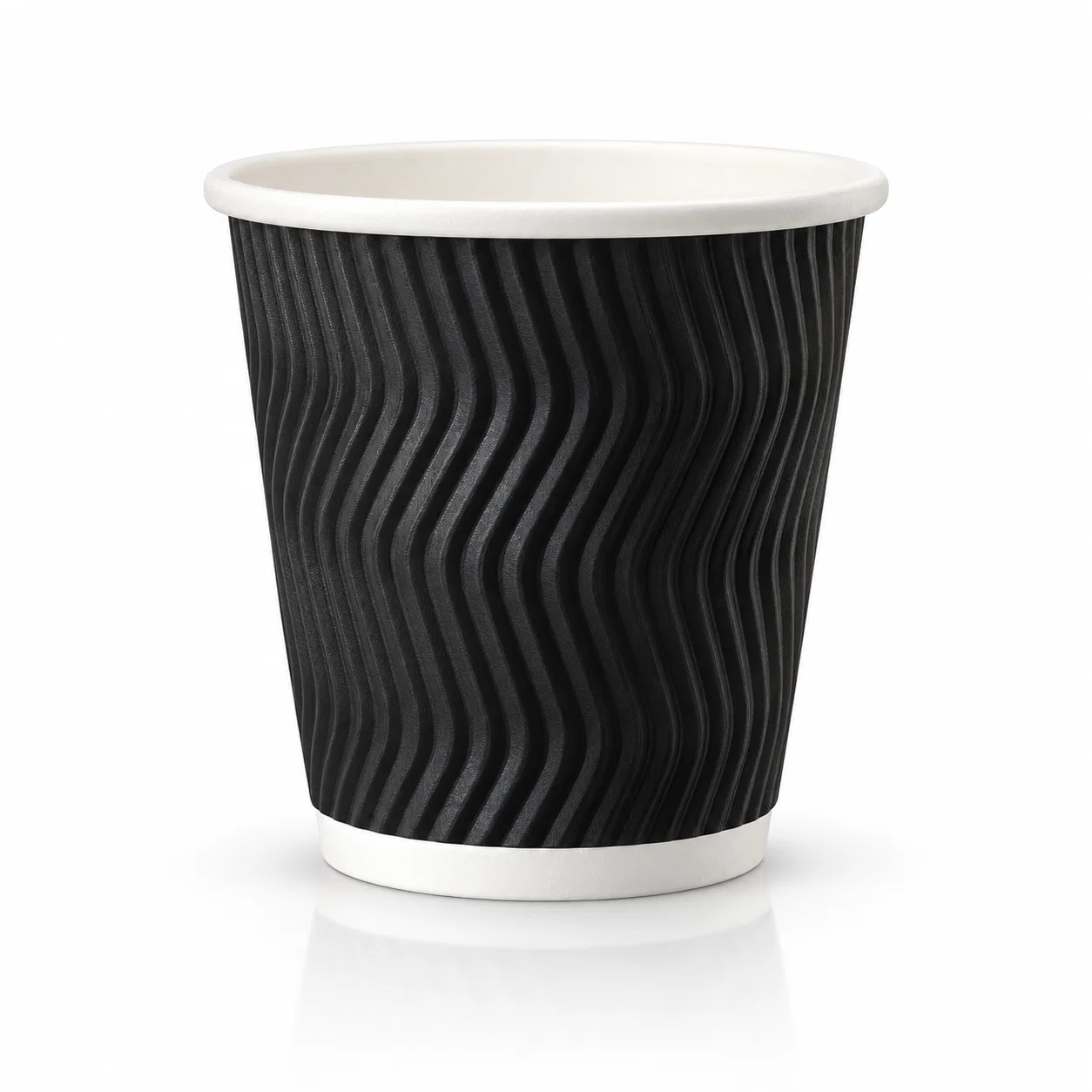 Pahar din hirtie Ripple S 12oz (360 ml) rosu d90mm (25 buc)