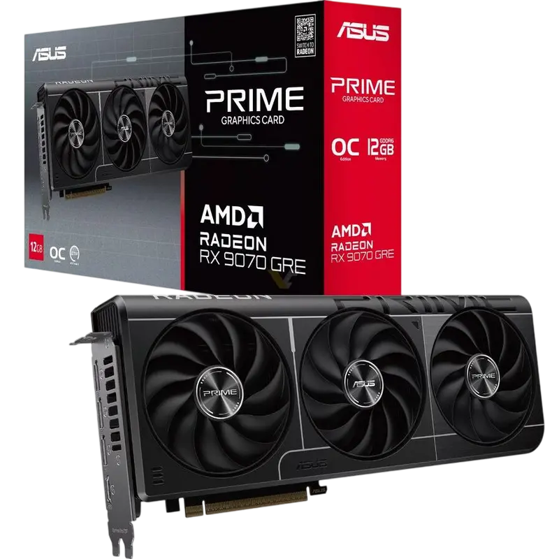 Placă Video ASUS PRIME-RX9070GRE-O12G-EVO, 12GB GDDR6 192bit