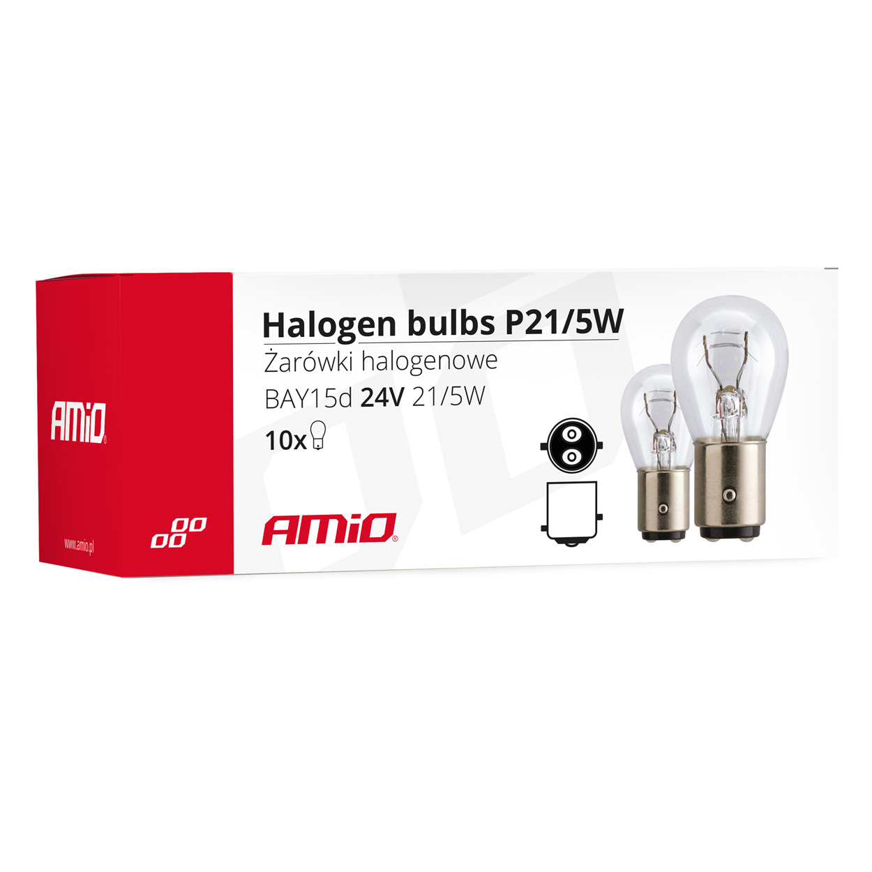 01007 Bec Halogen (10 buc)  P21/5W BAY15D 24V 21W/5W