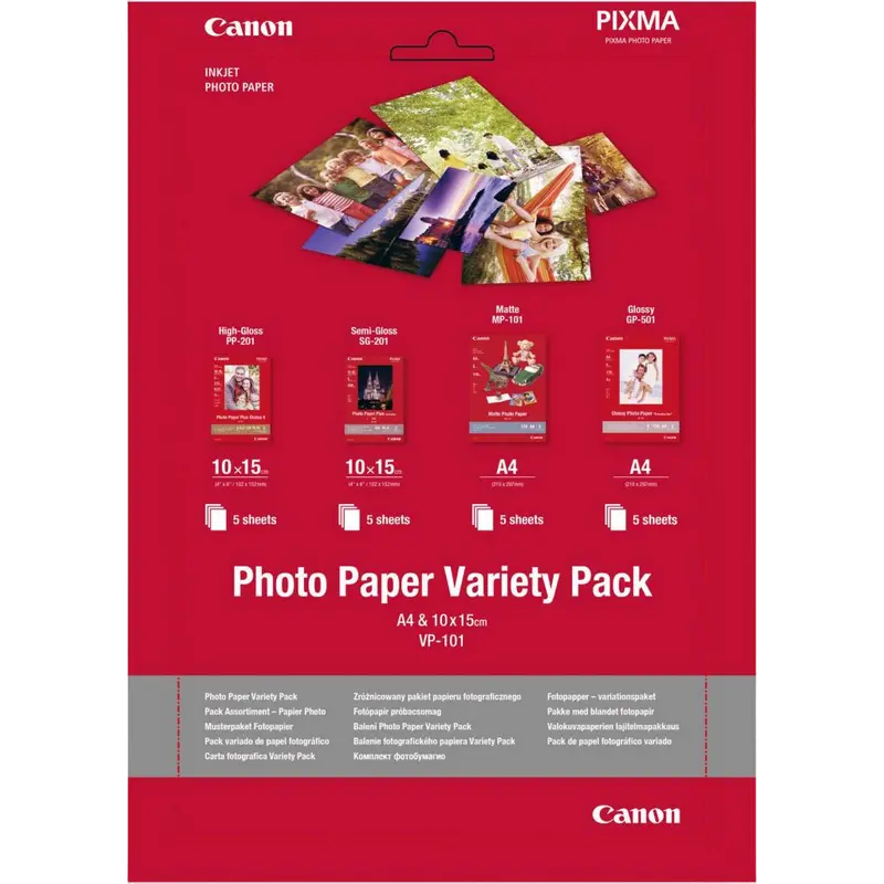 Hârtie fotografică Canon Photo Paper Variety Pack, A4