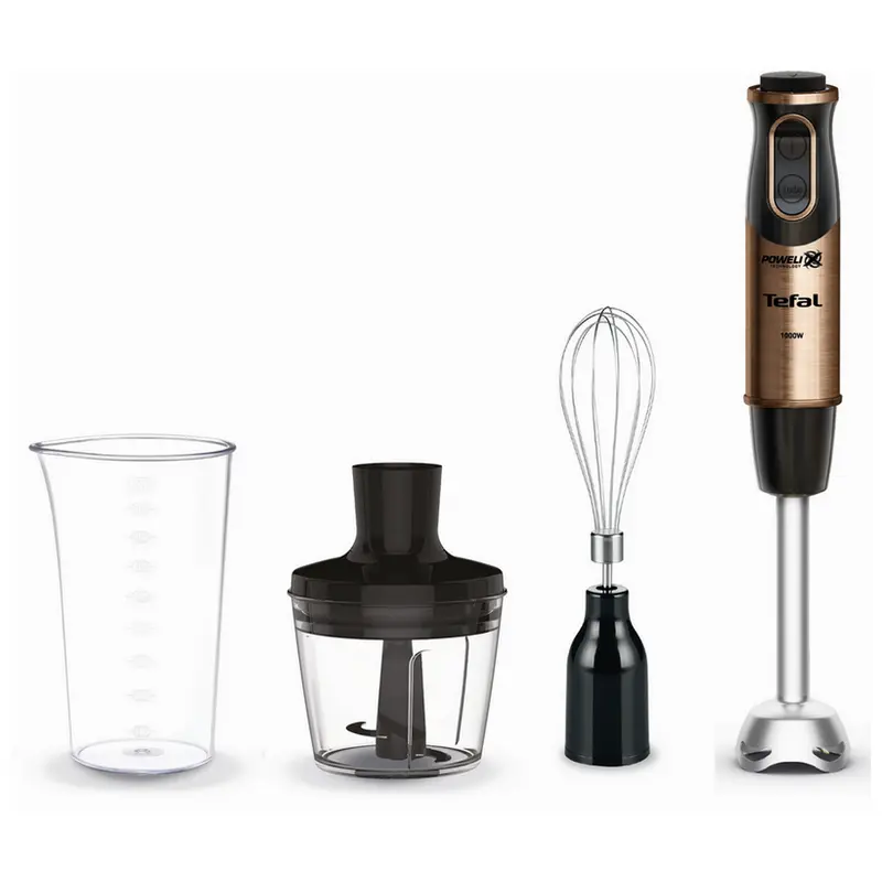 Blender de mână Tefal HB656G10, Negru | Bronz